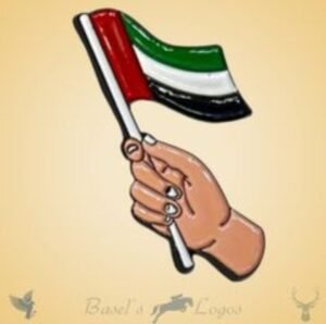 لوقو يد تحمل العلم