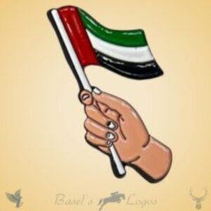 لوقو يد تحمل العلم