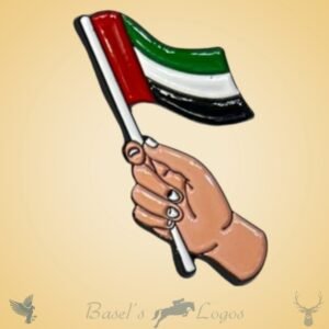 لوقو يد تحمل العلم