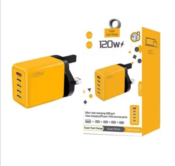 شاحن 120 واط (4PD + 1usb)
