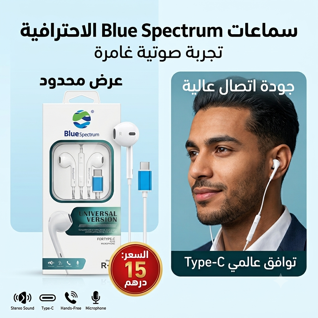 سماعة ايفون لايتنينق بلو سبكتروم