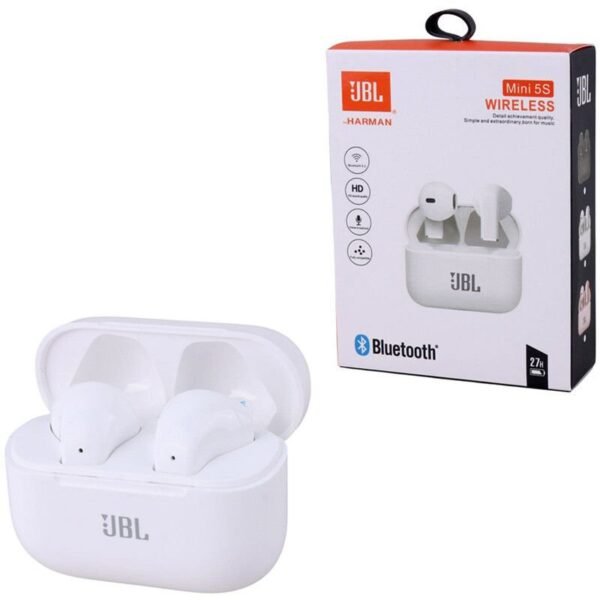 ايربودز jbl mini طبق الاصل (ابيض)