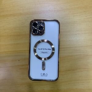 كفر ذهبي magsafe شفاف 12promax