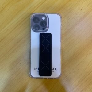 كفر شفاف مع مسكة اسود 16promax