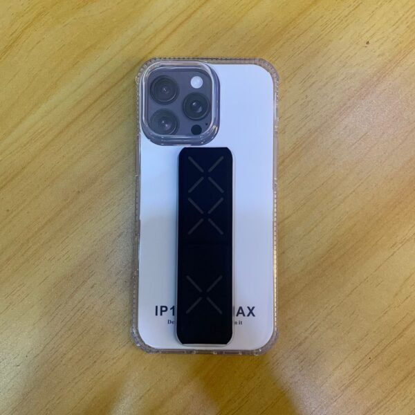 كفر شفاف مع مسكة اسود 16promax