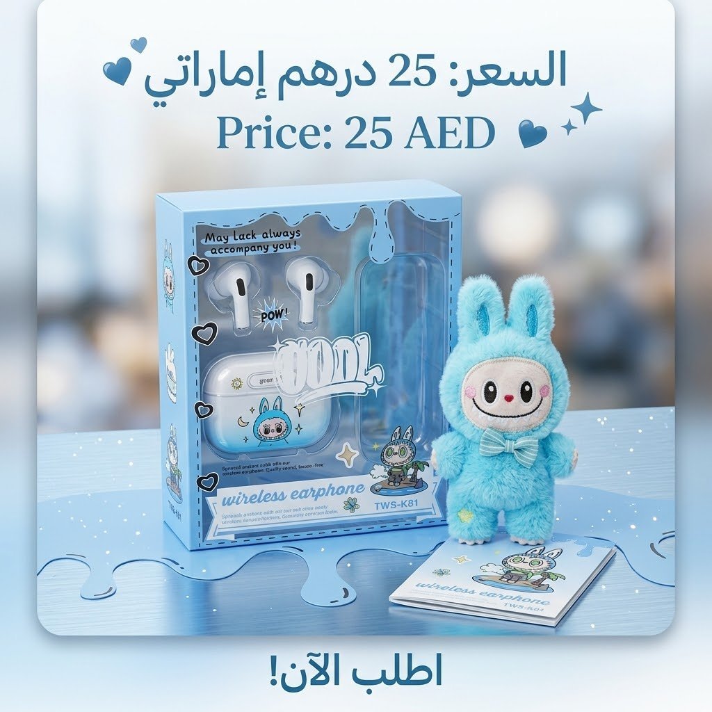 ايربودز لابوبو (ازرق)