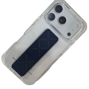 كفرشفاف مع مسكة 17pro(ازرق)